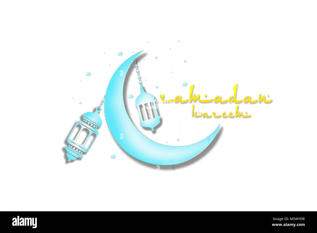 Happy Eid Mubarak. white background Stock Photo - Alamy