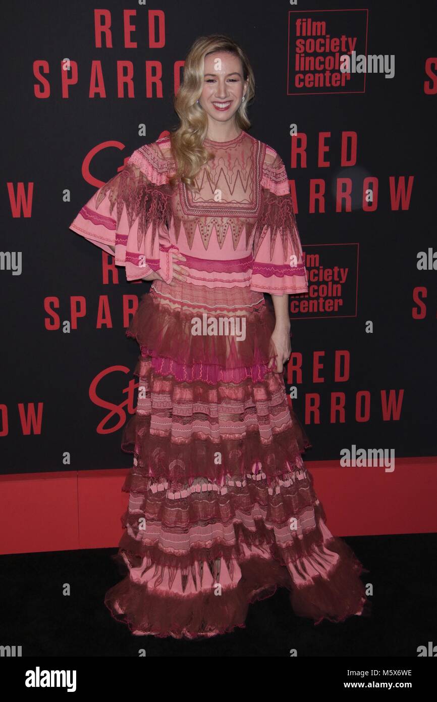 New York, NY, USA. 26th Feb, 2018. Isabella Boylston at Red Sparrow US
