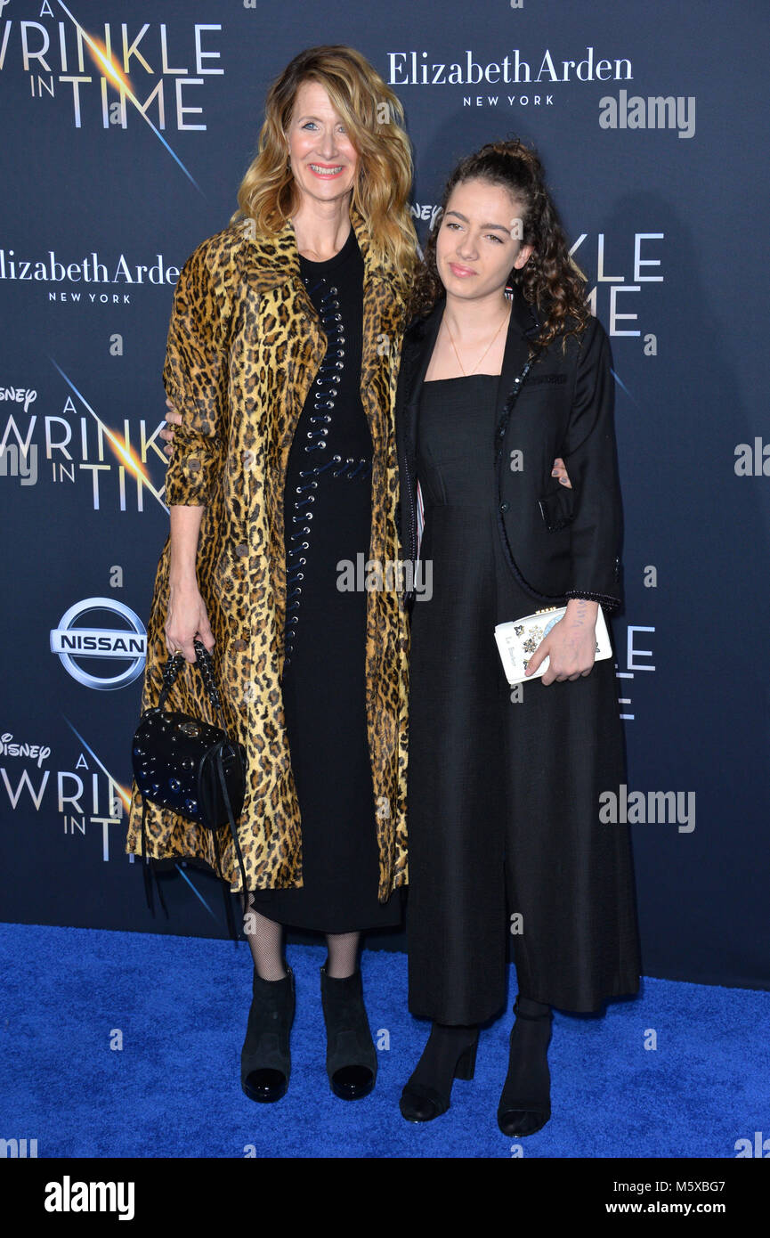 Los Angeles, USA. 26th Feb, 2018. Laura Dern & daughter Jaya Harper at