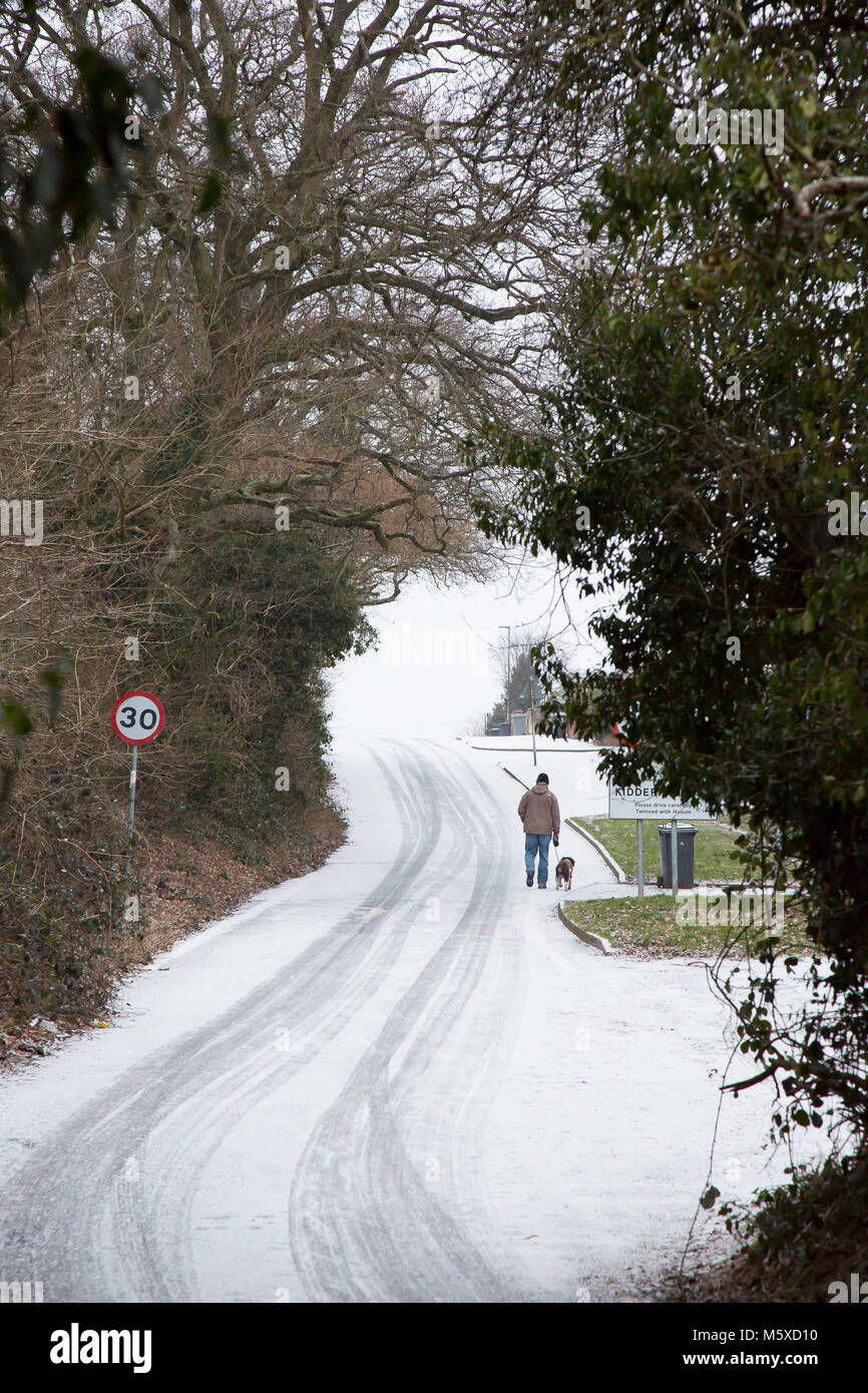 Kidderminster, UK. 27th February, 2018. UK weather as we wake to a