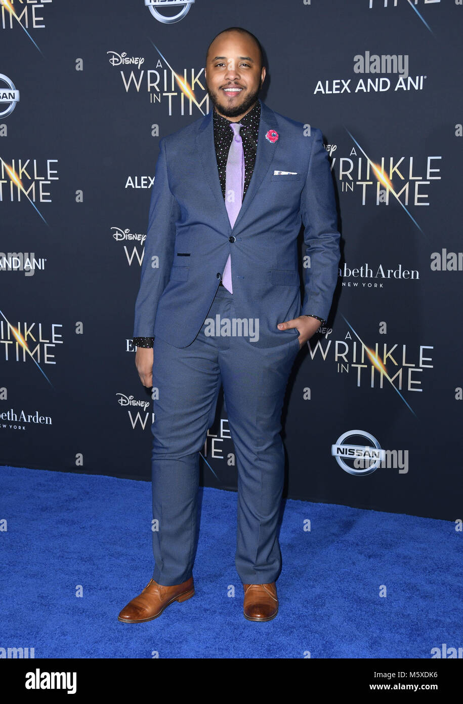 Hollywood, CA, USA. 26th Feb, 2018. 26 February 2018 - Hollywood, California - Justin Simien. Disney's ''A Wrinkle In Time'' World Premiere held at El Capitan Theatre. Credit: Birdie Thompson/AdMedia/ZUMA Wire/Alamy Live News Stock Photo