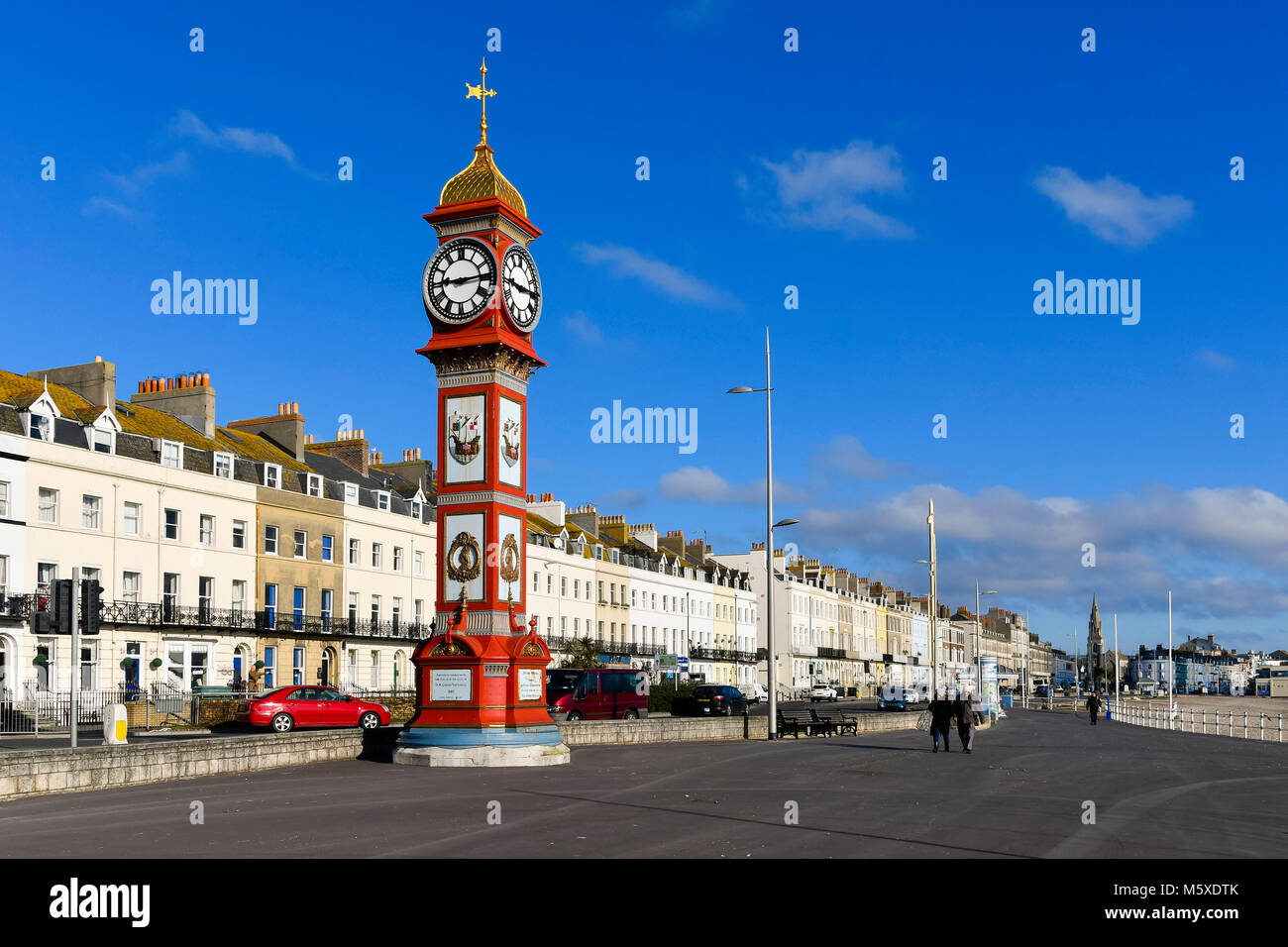 Weymouth, Dorset, UK. 27th February 2018. UK Weather. The Jubilee Clock