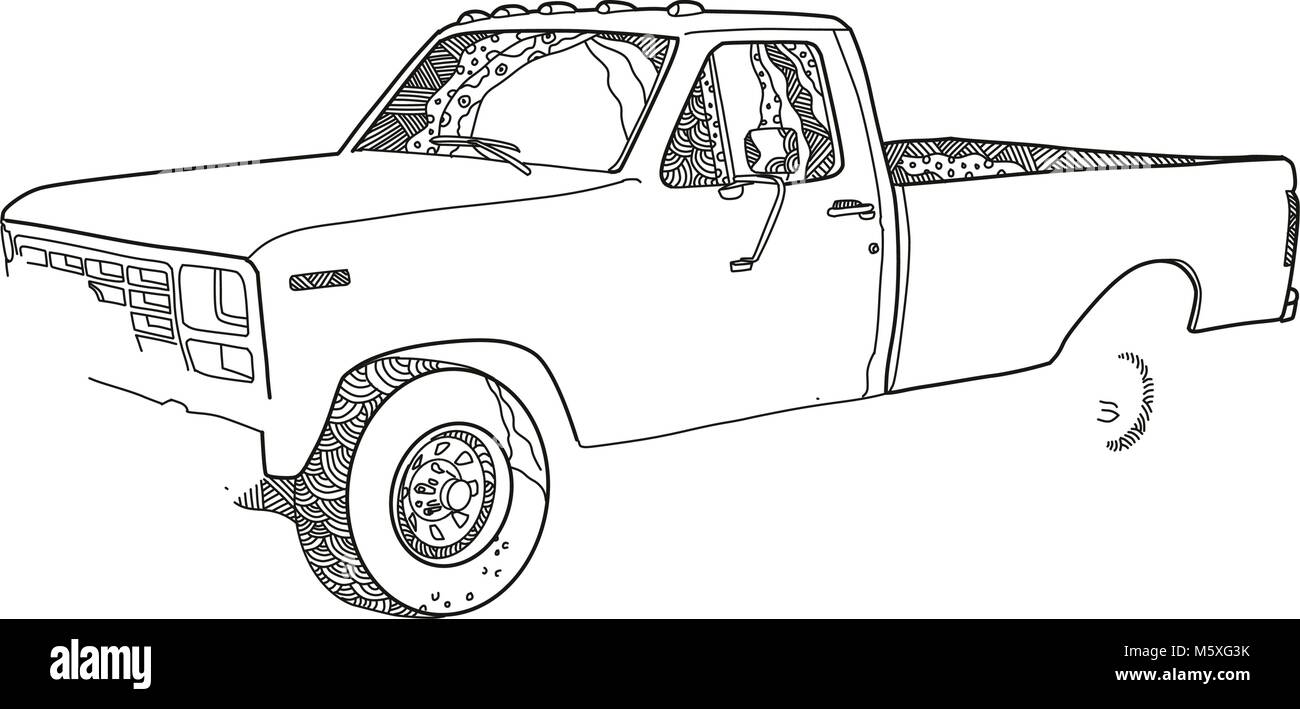 Download Doodle art illustration of a snow plow or snowplow truck ...