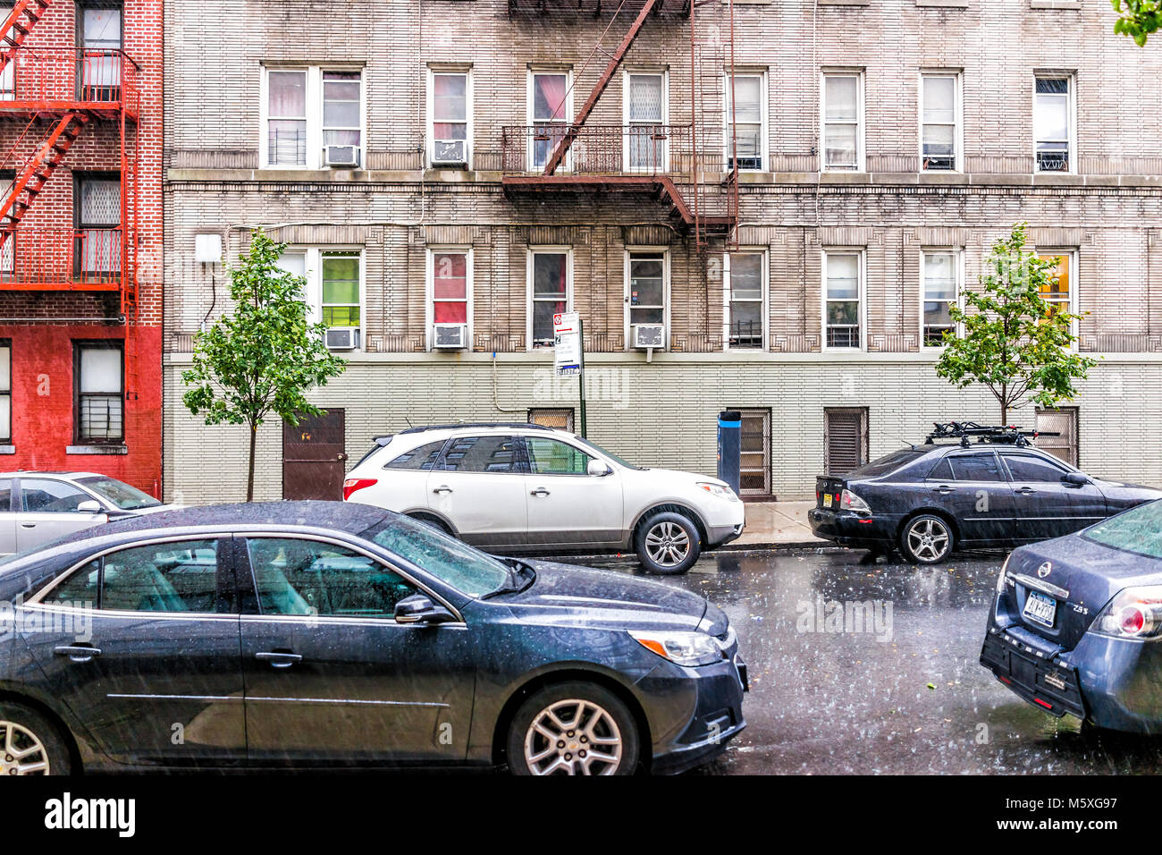 Bronx, USA October 29, 2017 Road street in Fordham Heights center