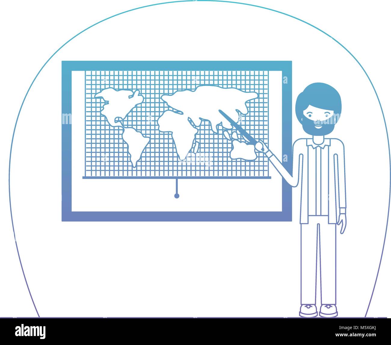 male teacher in geography class Stock Vector Image & Art - Alamy