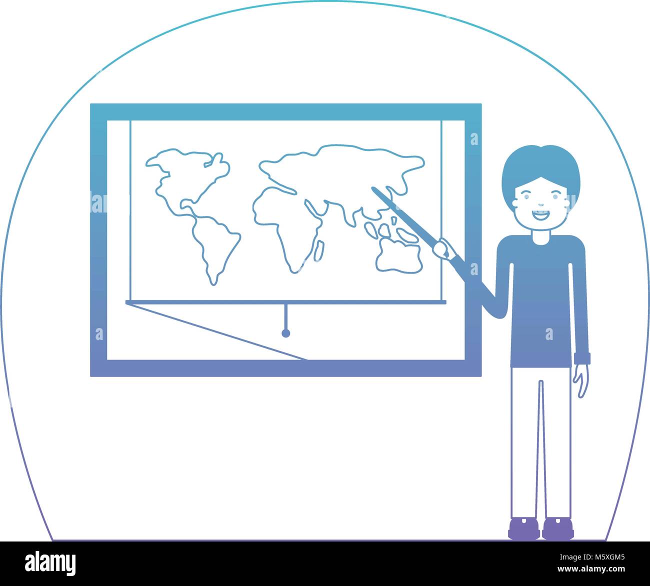 male teacher in geography class Stock Vector Image & Art - Alamy