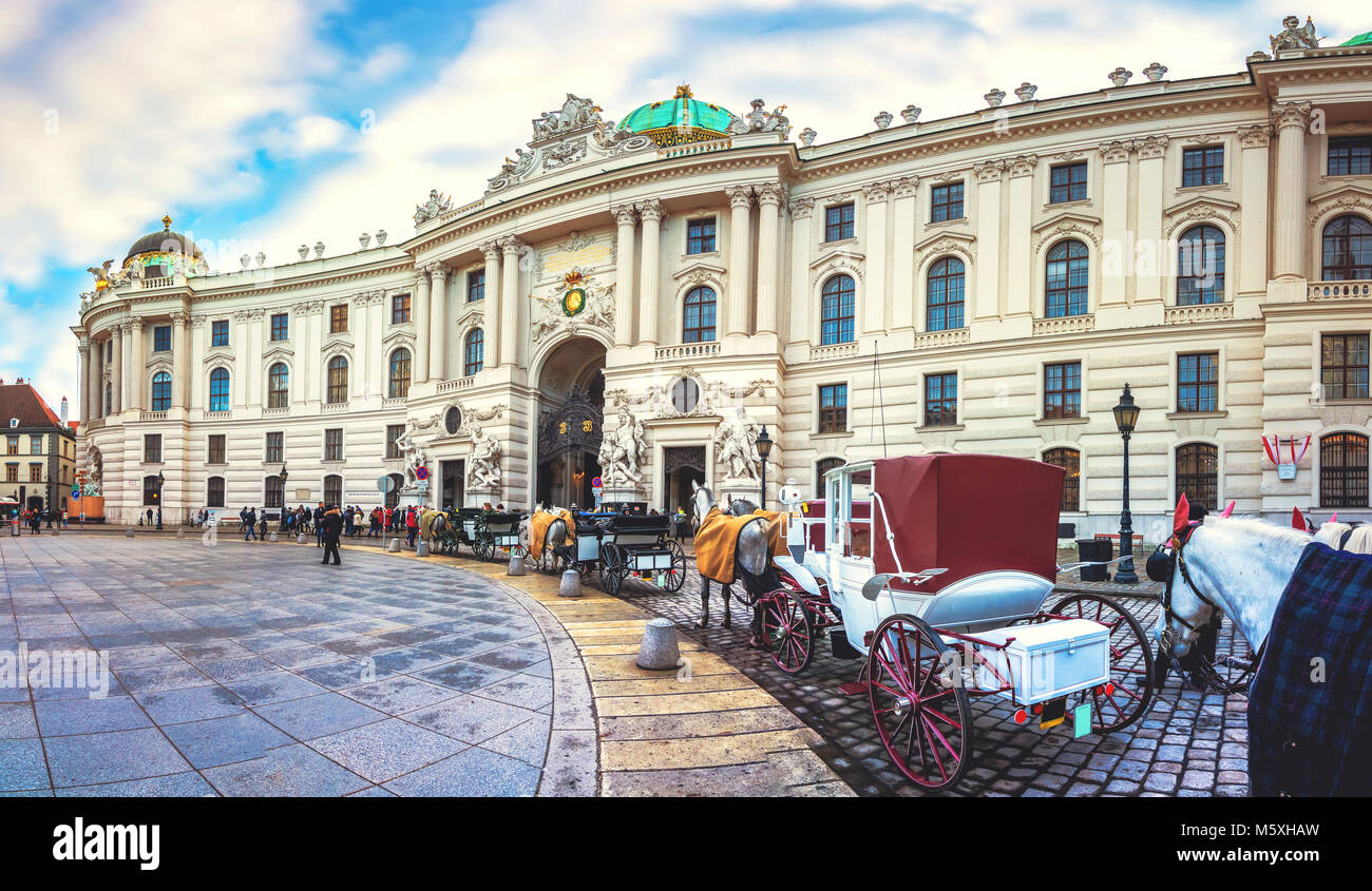 Royal Palace of Hofburg in Vienna, Austria Stock Photo