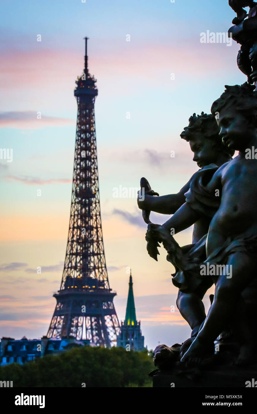 La Tour Eiffel a Paris Stock Photo