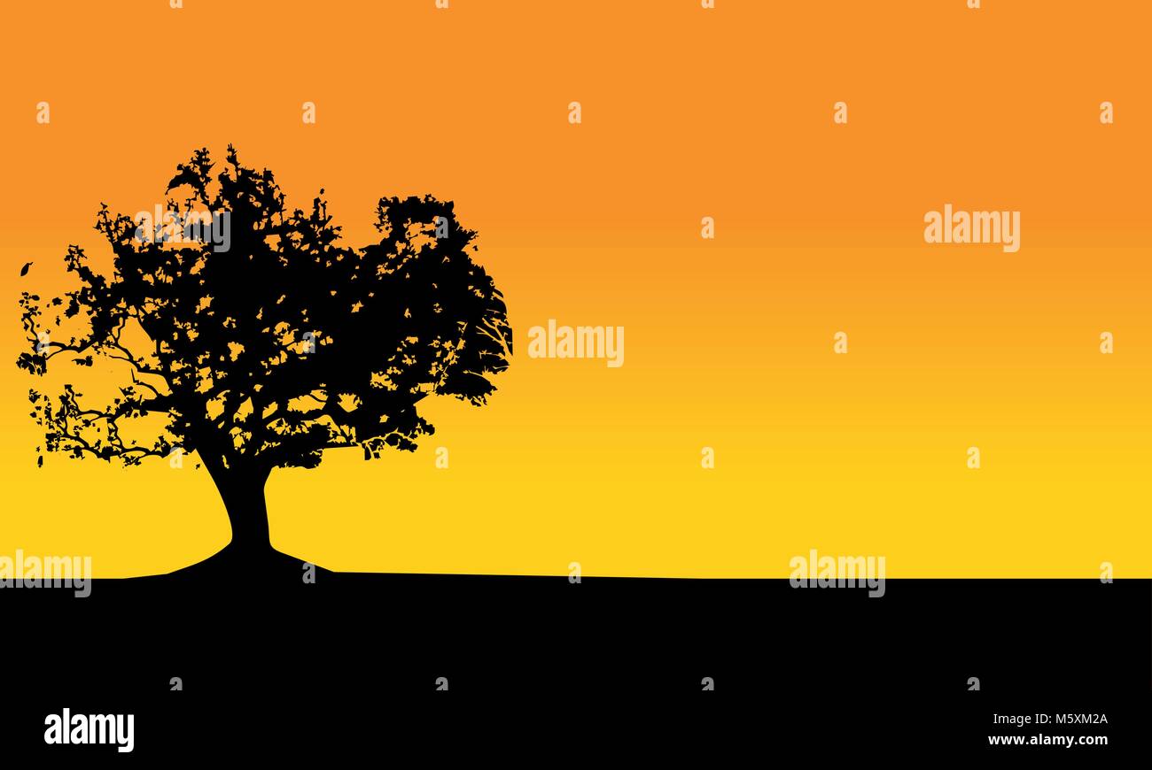 Oak Tree Wallpaper Stock Vector Image & Art - Alamy