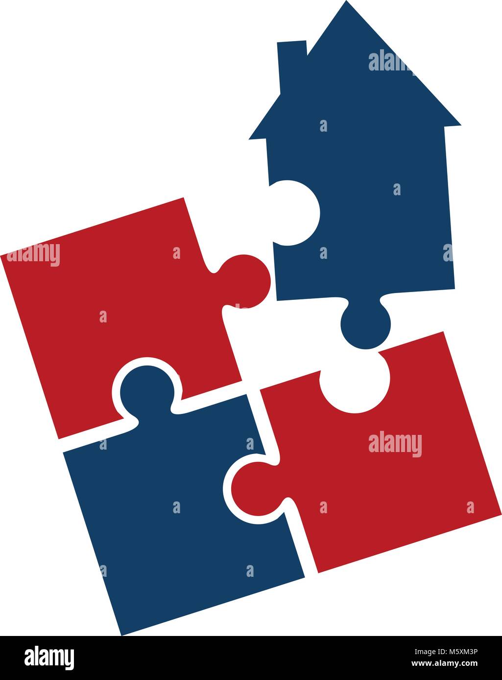 Jigsaw Home Logo Design Template Vector Stock Vector Image & Art Alamy