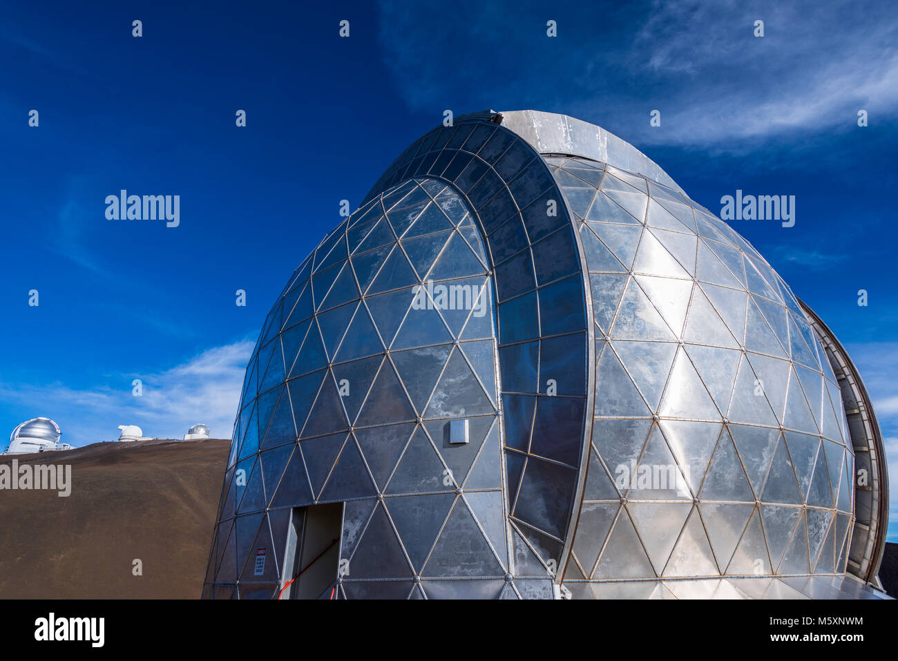 Caltech Submillimeter Observatory on the summit on Mauna Kea, The Big Island, Hawaii USA Stock Photo