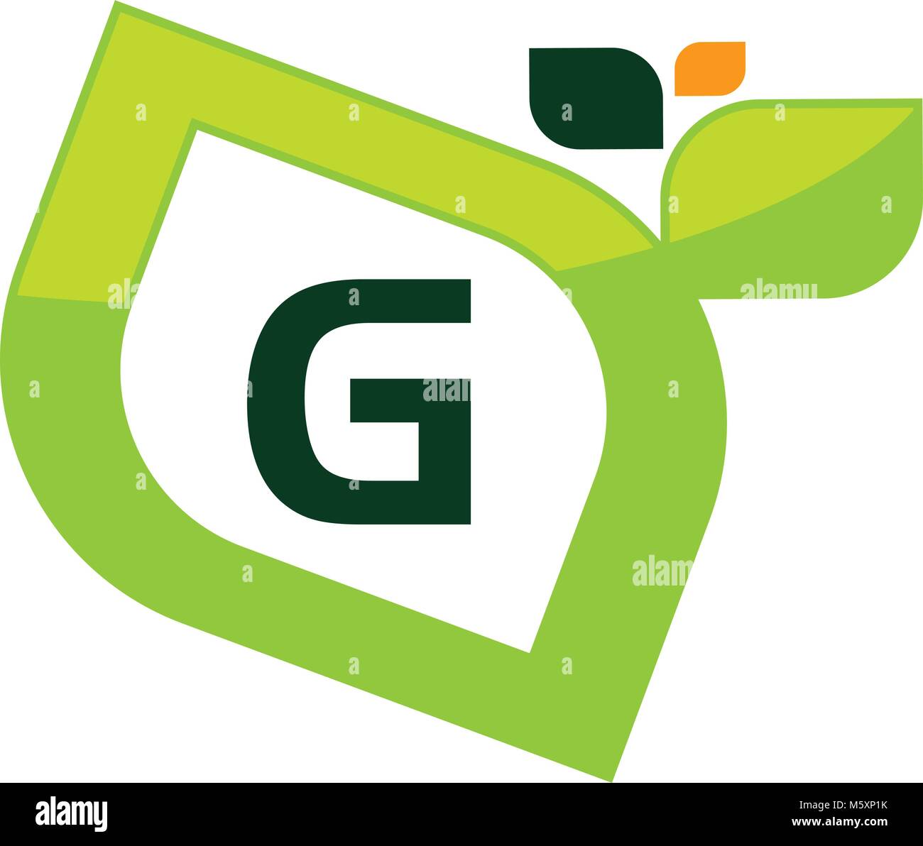 Leaf Initial G Logo Design Template Vector Stock Vector Image & Art - Alamy