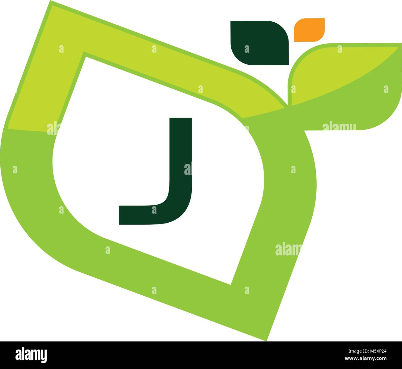 Leaf Initial J Logo Design Template Vector Stock Vector Image & Art - Alamy