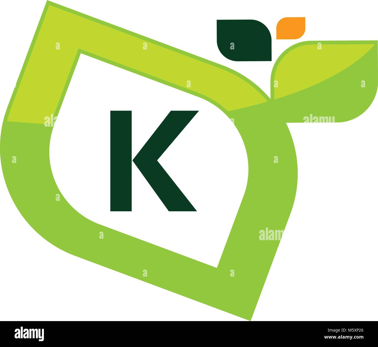 Leaf Initial K Logo Design Template Vector Stock Vector Image & Art - Alamy