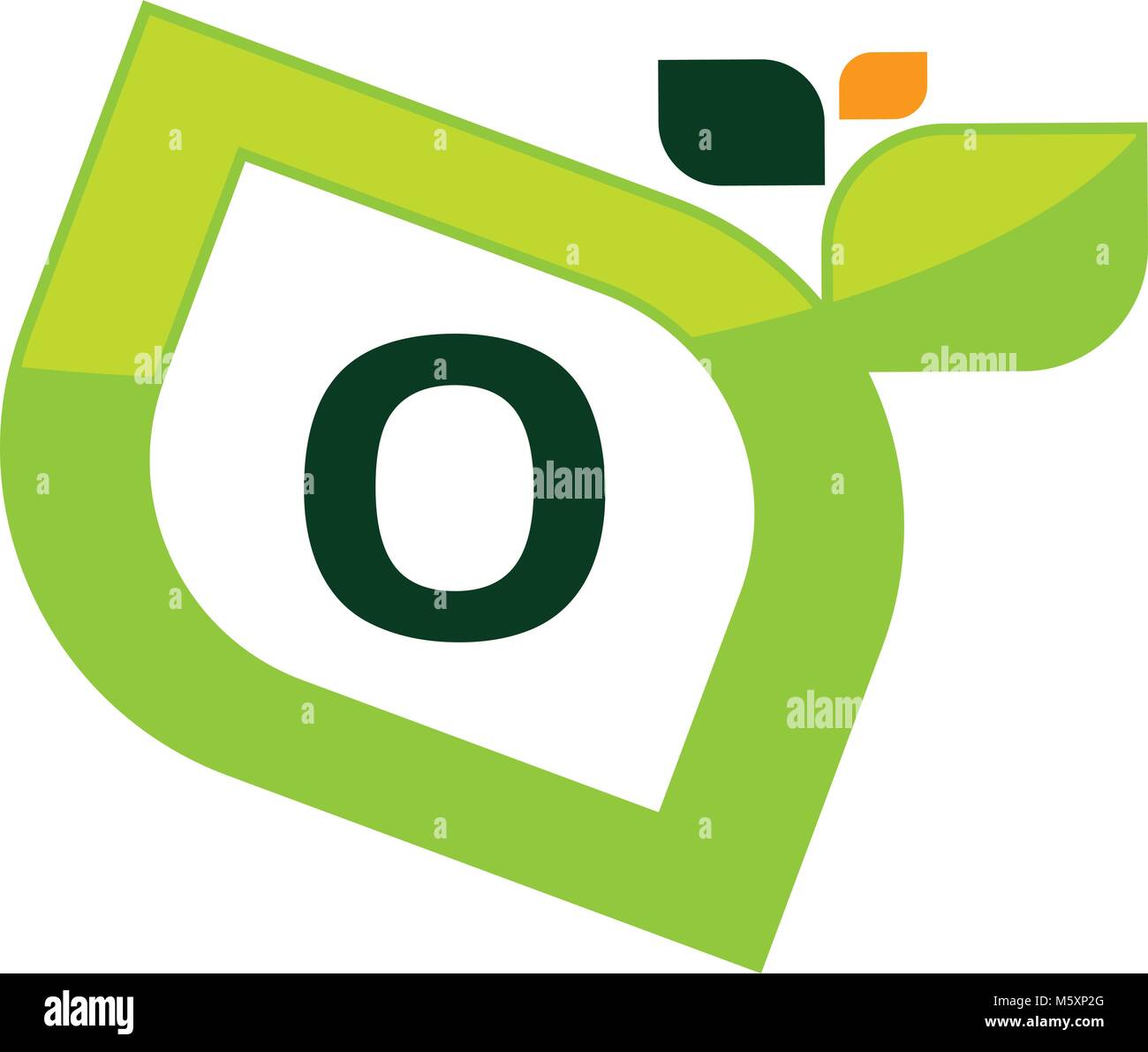 Leaf Initial O Logo Design Template Vector Stock Vector Image & Art - Alamy