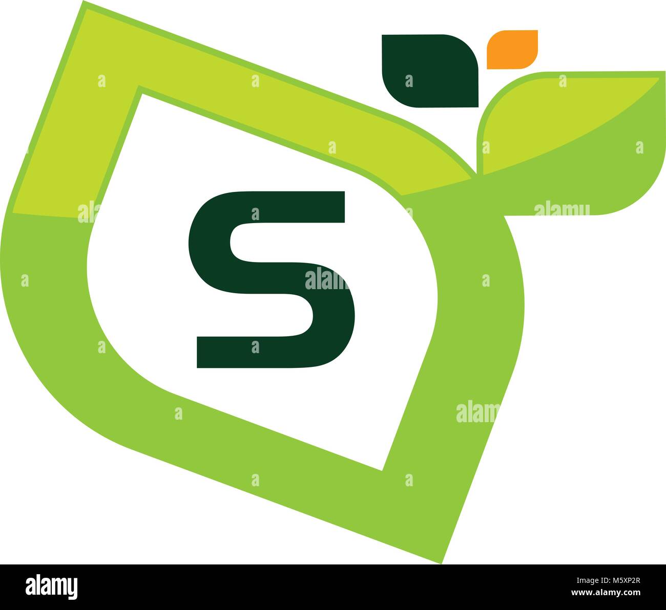 Leaf Initial S Logo Design Template Vector Stock Vector Image & Art - Alamy