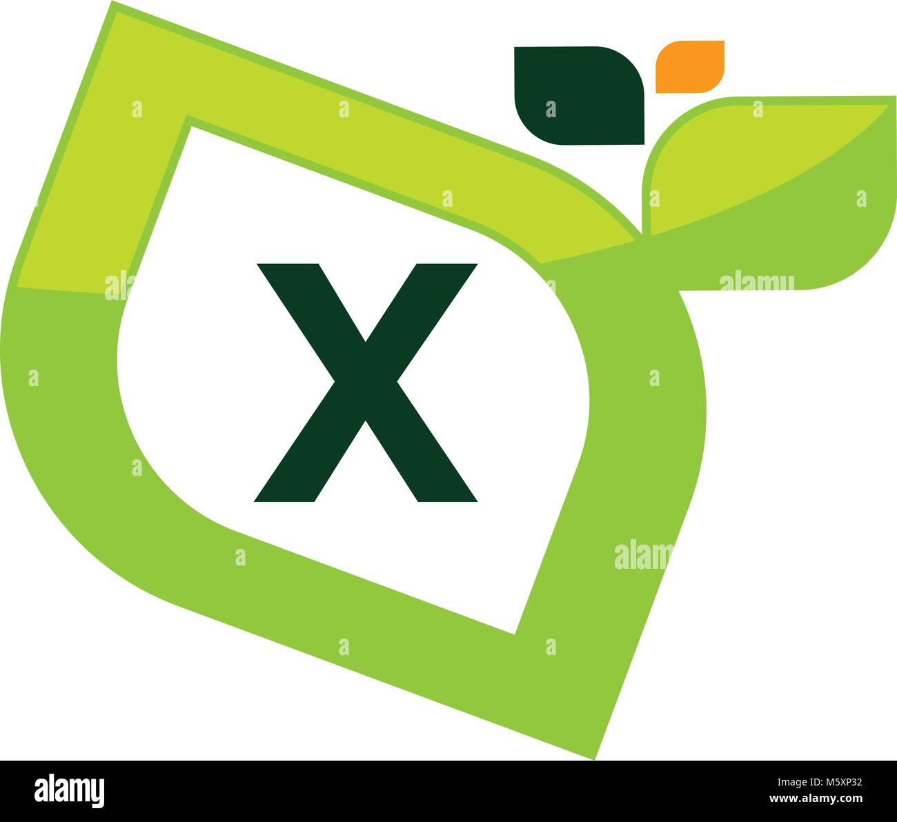Leaf Initial X Logo Design Template Vector Stock Vector Image & Art - Alamy