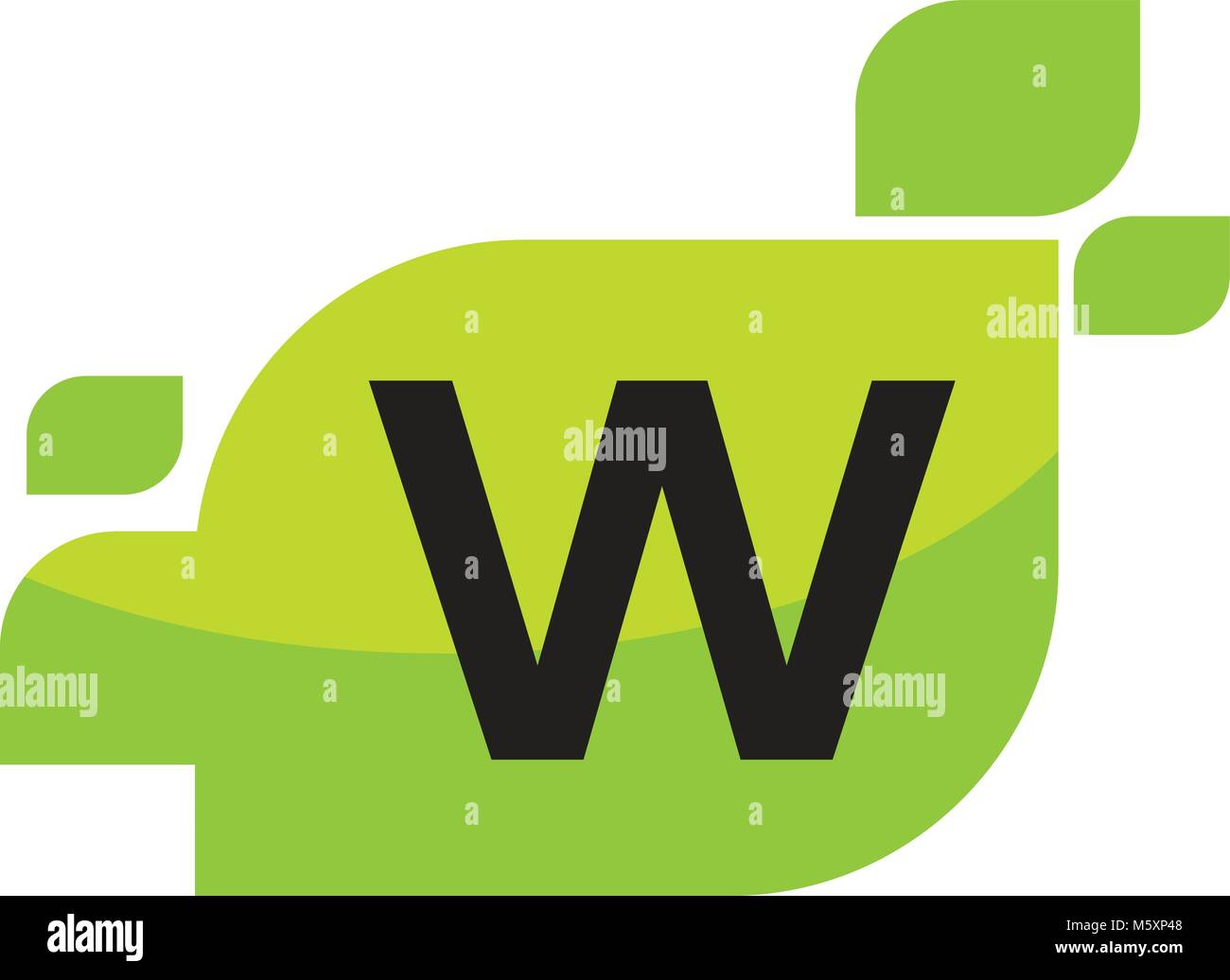 Leaf Initial W Logo Design Template Vector Stock Vector Image & Art - Alamy