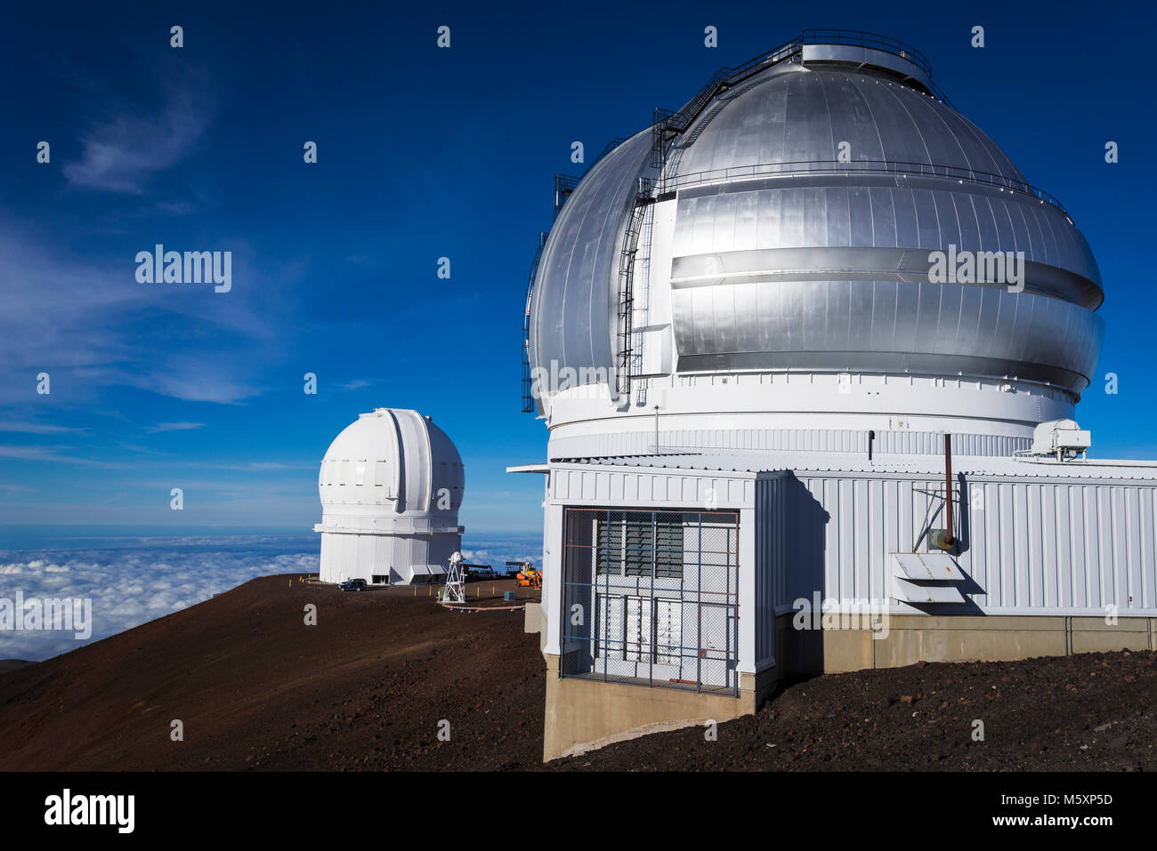 Observatories on the summit on Mauna Kea, The Big Island, Hawaii USA