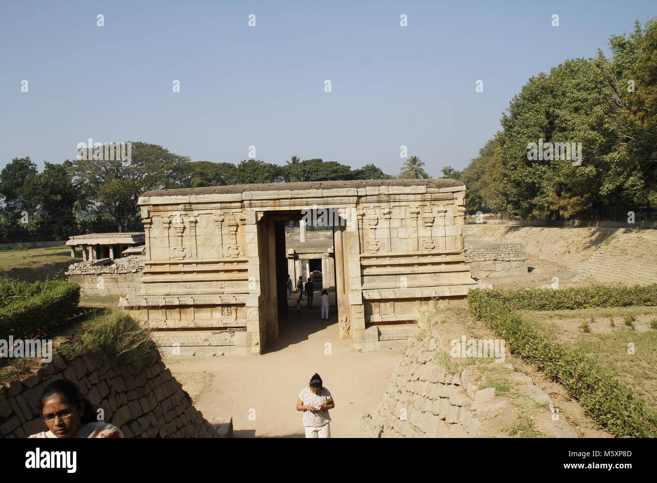 The submerged shiva temple at Hampi Stock Photo