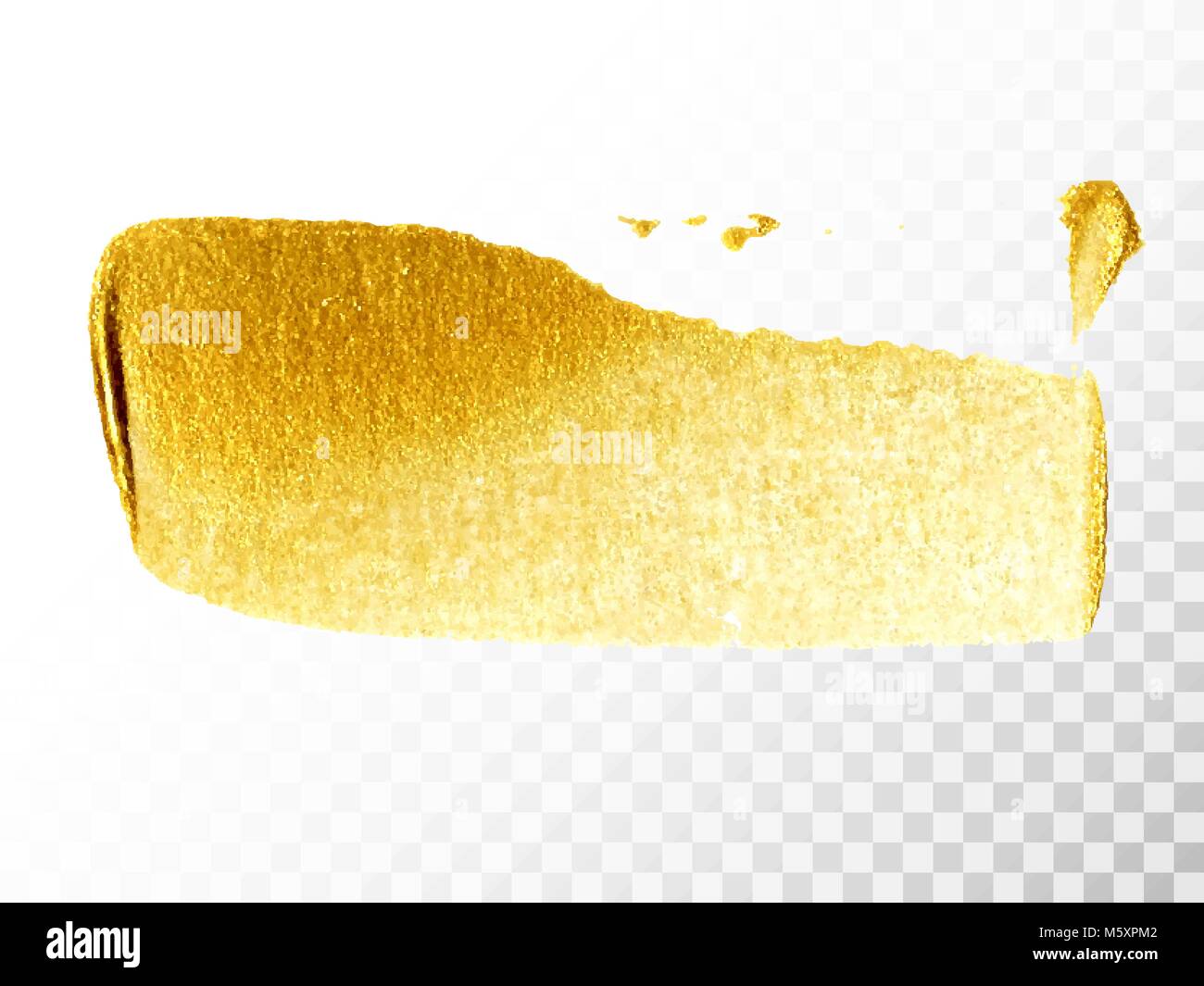 Gold hand drawn paint brush stroke isolated Stock Vector Image & Art ...