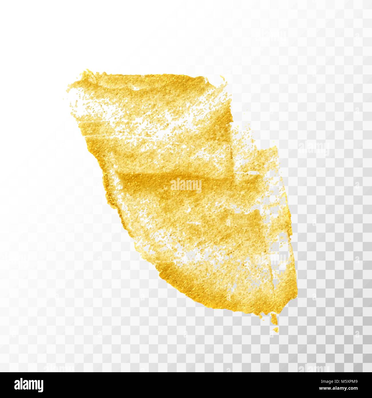 Gold hand drawn paint brush stroke isolated Stock Vector Image & Art ...