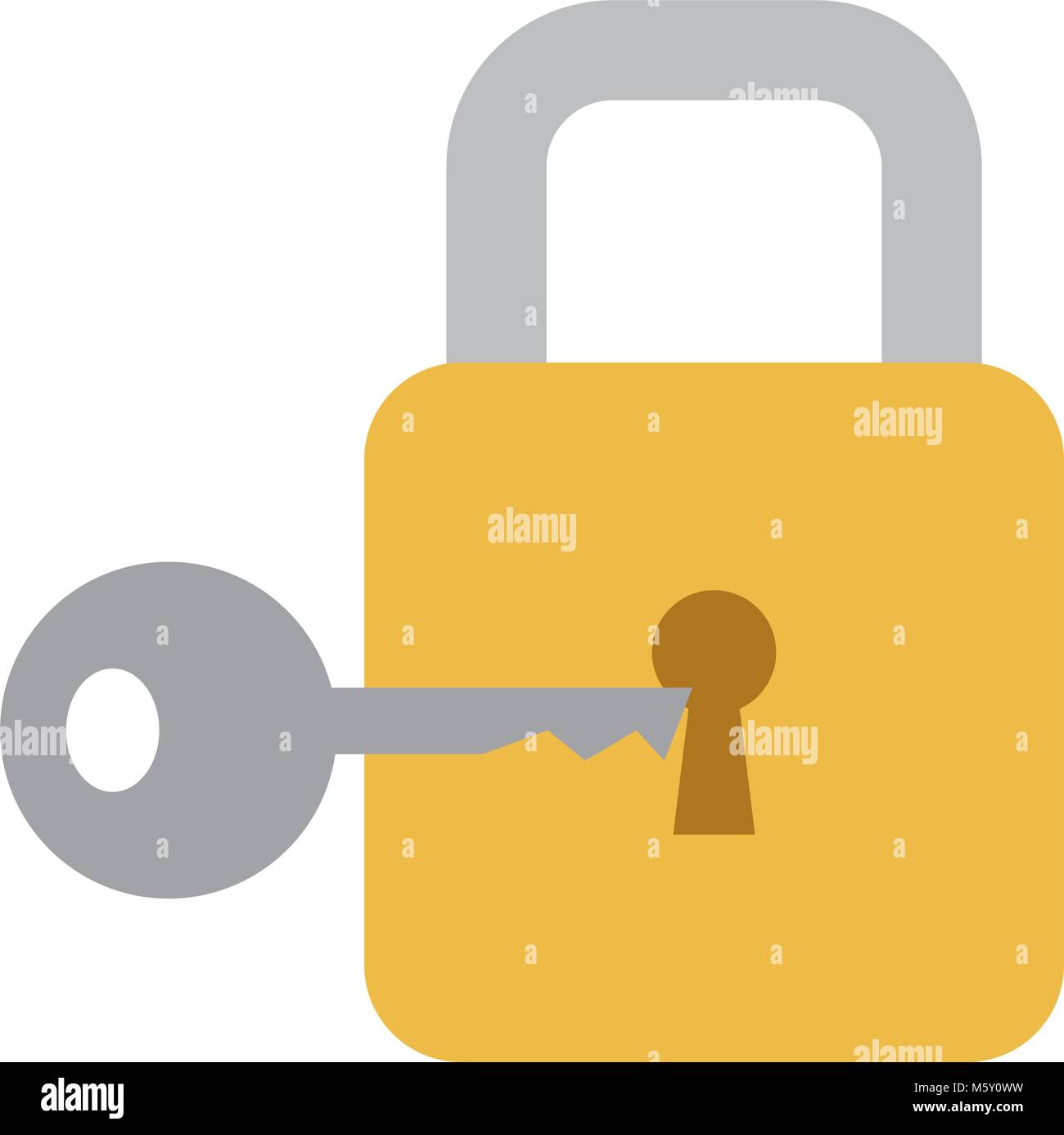 safe secure padlock with key Stock Vector Image & Art - Alamy