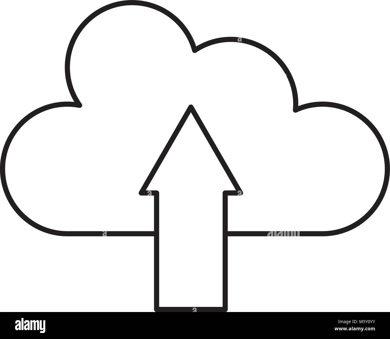 cloud computing with arrow upload Stock Vector Image & Art - Alamy