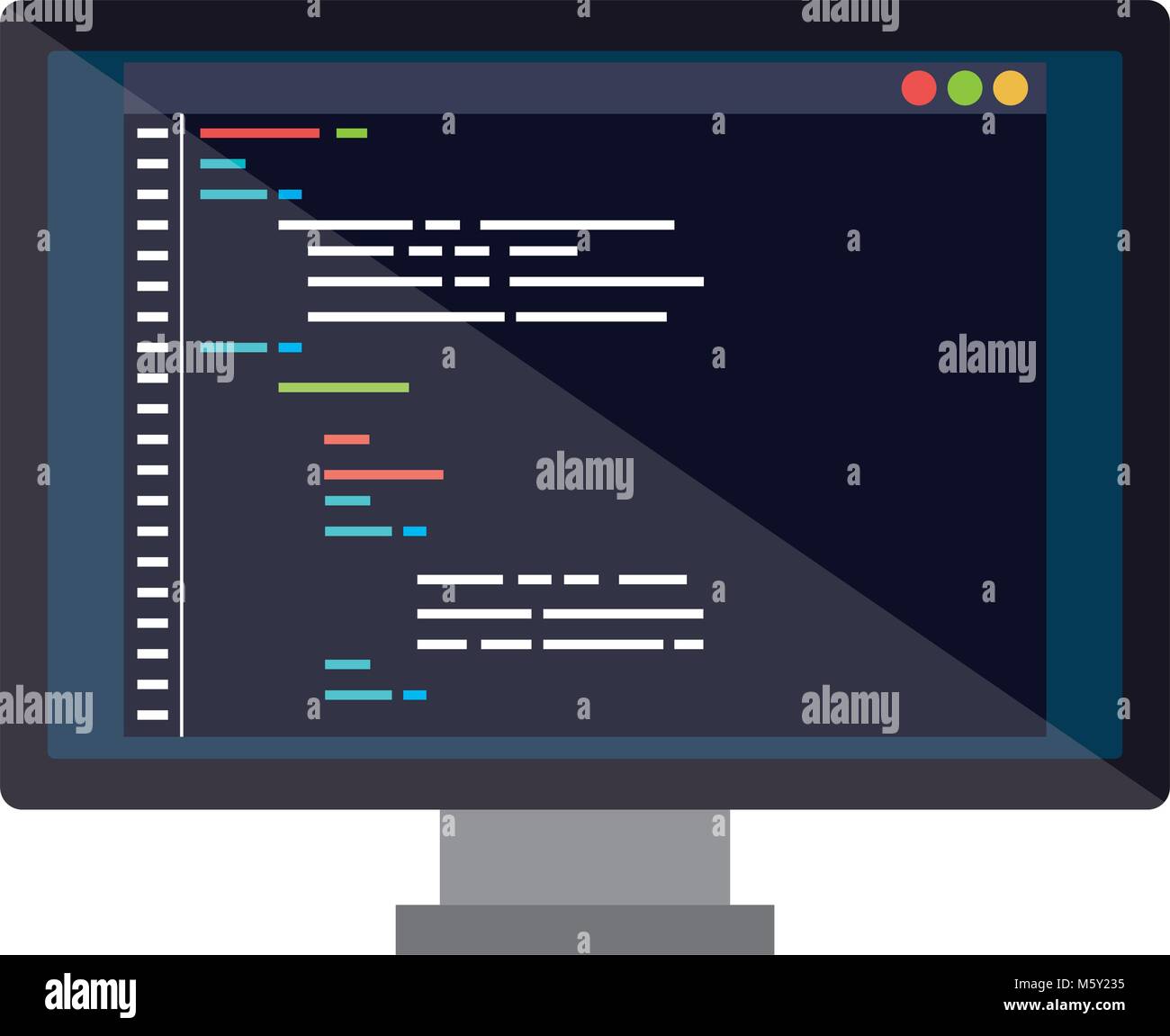monitor computer with programming languages Stock Vector Image & Art ...