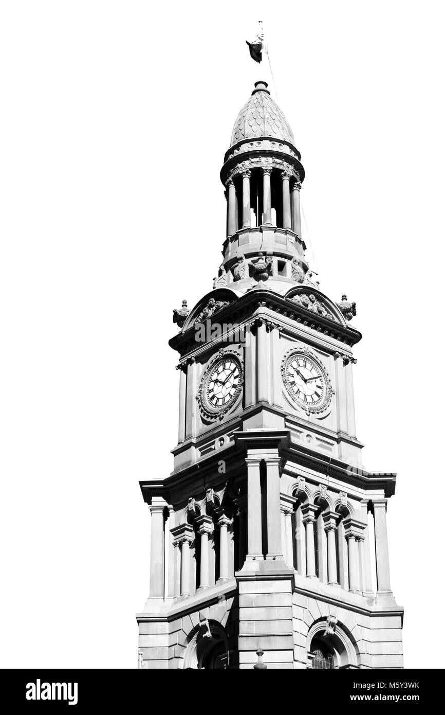 in australia sydney the antique clock tower Stock Photo Alamy