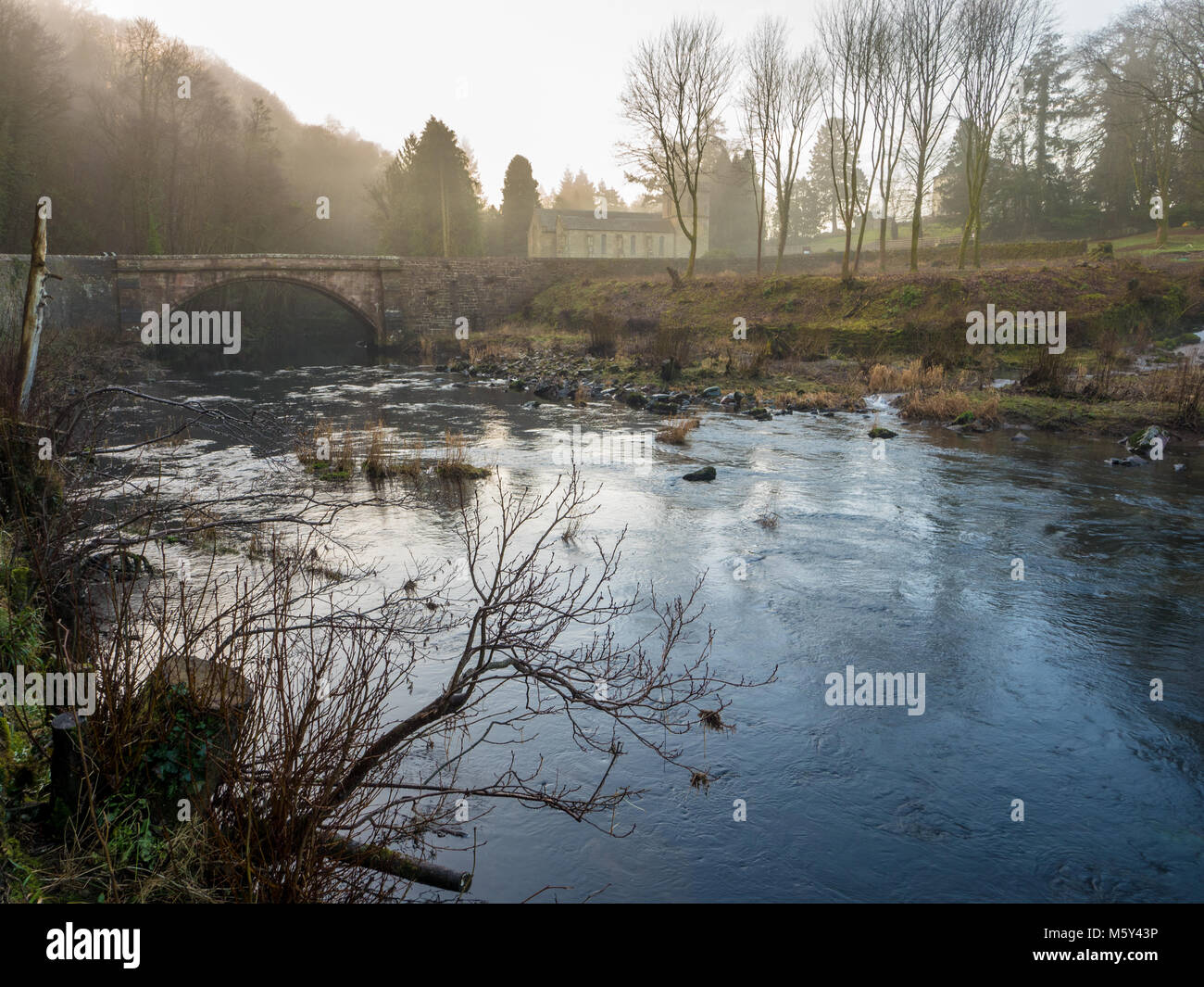 Askham bridge and chirch near Penrith in Cumbria Stock Photo Alamy