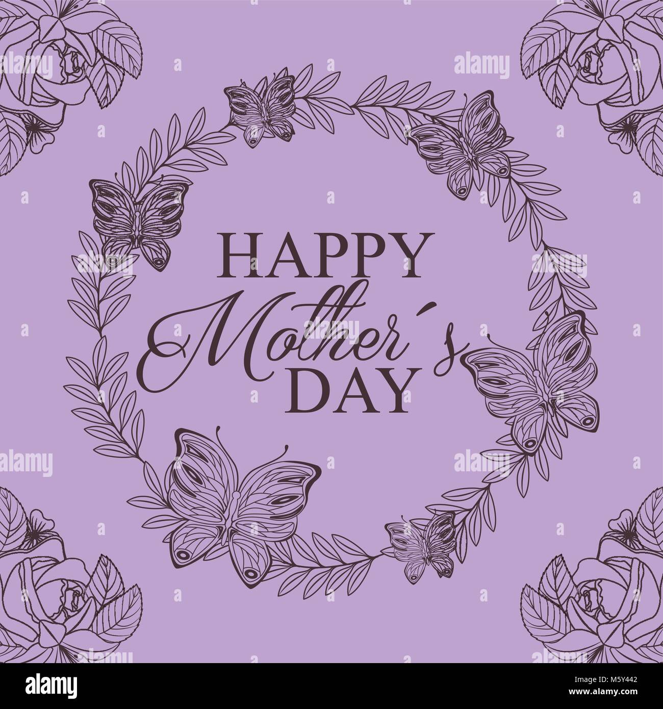 Happy mothers day butterfly card hi-res stock photography and images ...