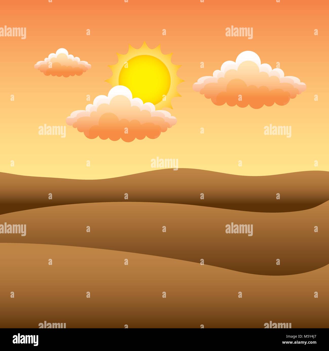Bright desert sunlight Stock Vector Images - Alamy