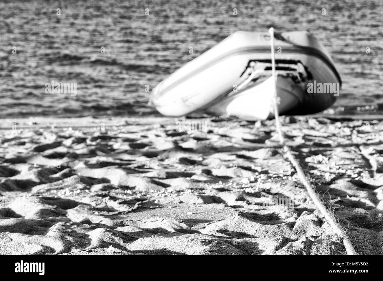 Motor dinghy Black and White Stock Photos & Images Alamy