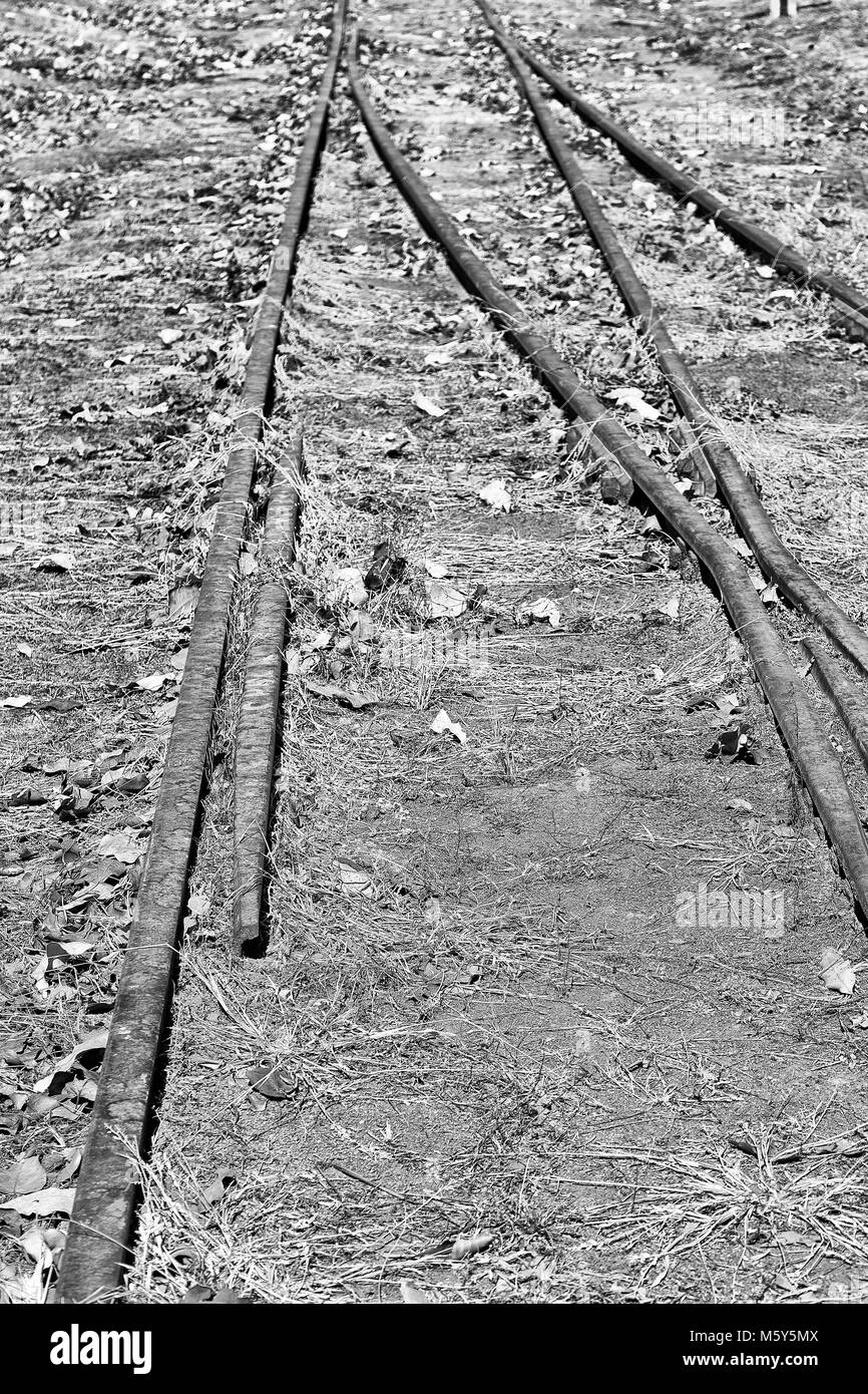 Old railroad sleeper detail Black and White Stock Photos & Images - Alamy