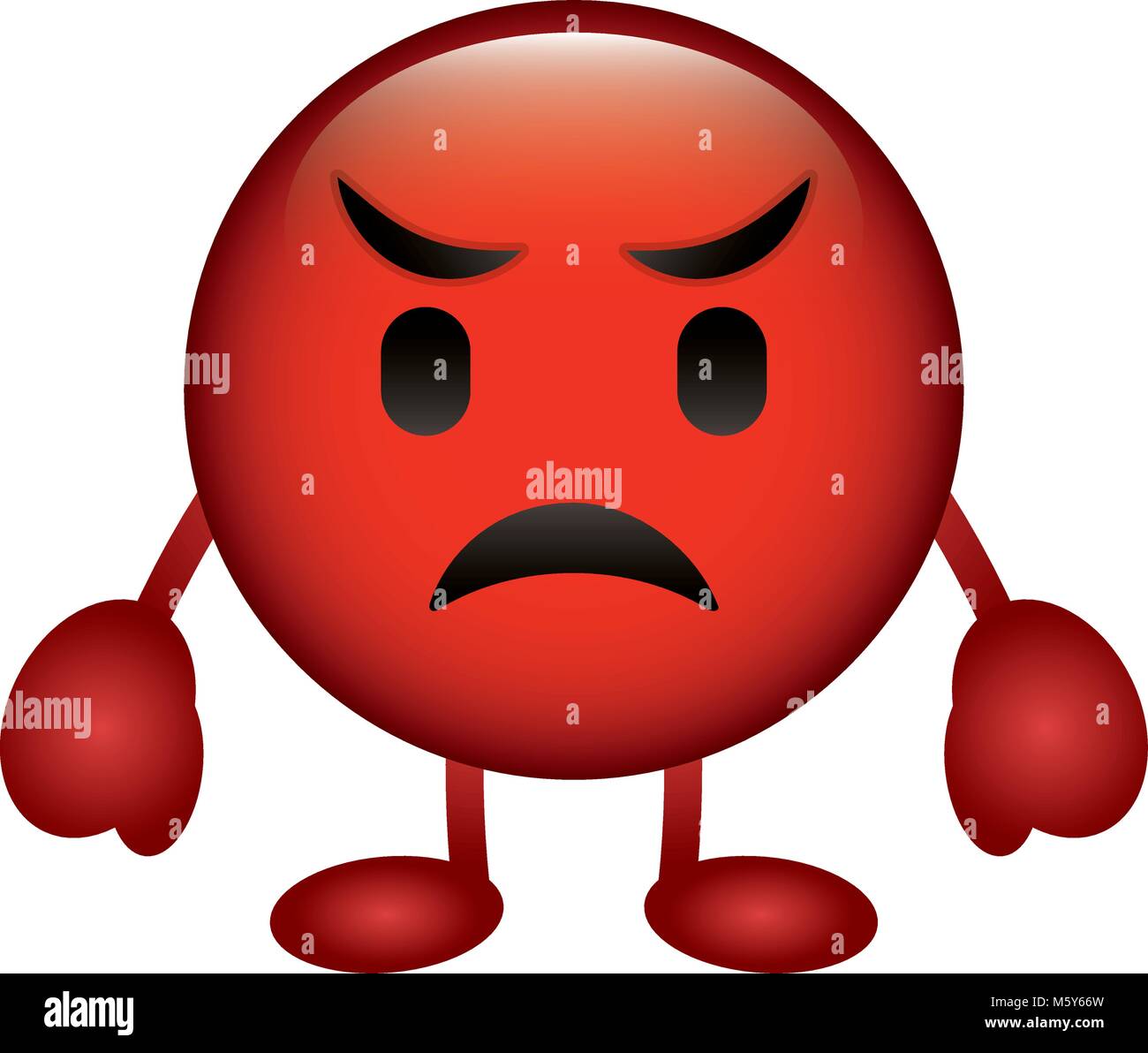 red emoticon cartoon face angry character Stock Vector Image & Art Alamy