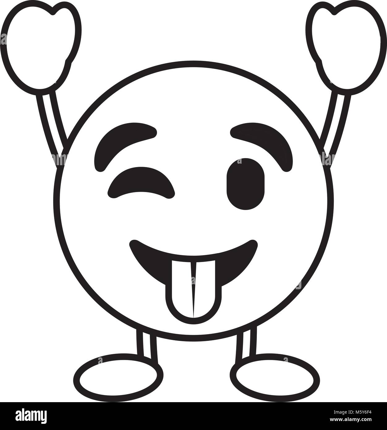 Cartoon Smiley Face With Tongue Sticking Out