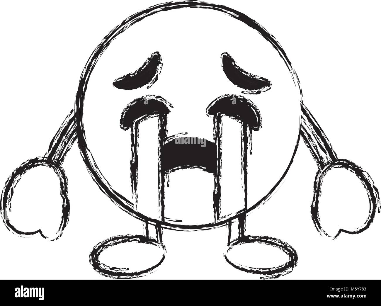 emoticon cartoon face crying character Stock Vector Image & Art - Alamy