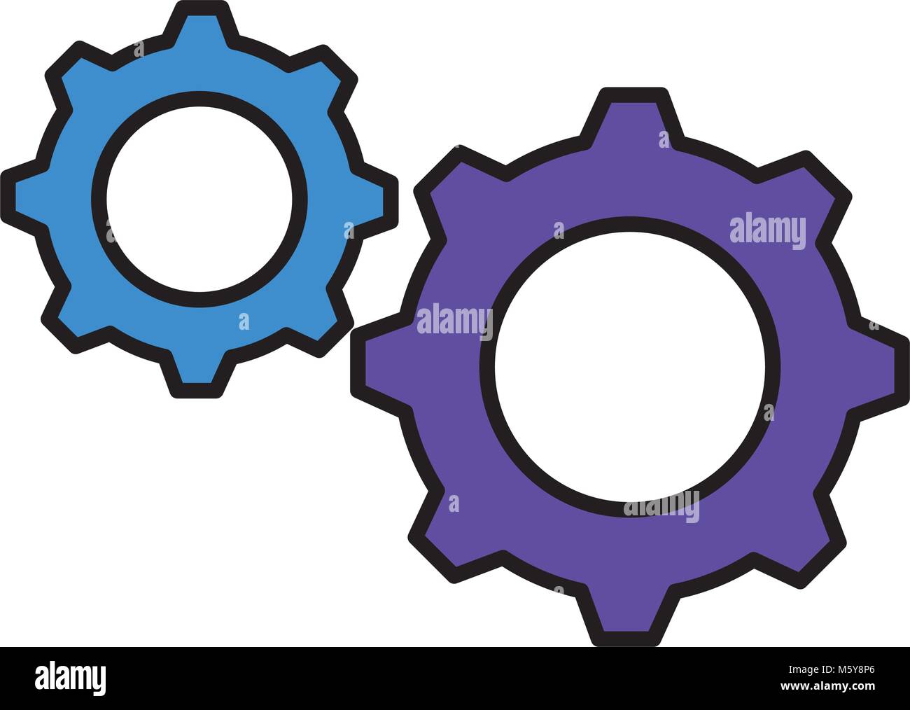 gears machinery isolated icon Stock Vector Image & Art - Alamy