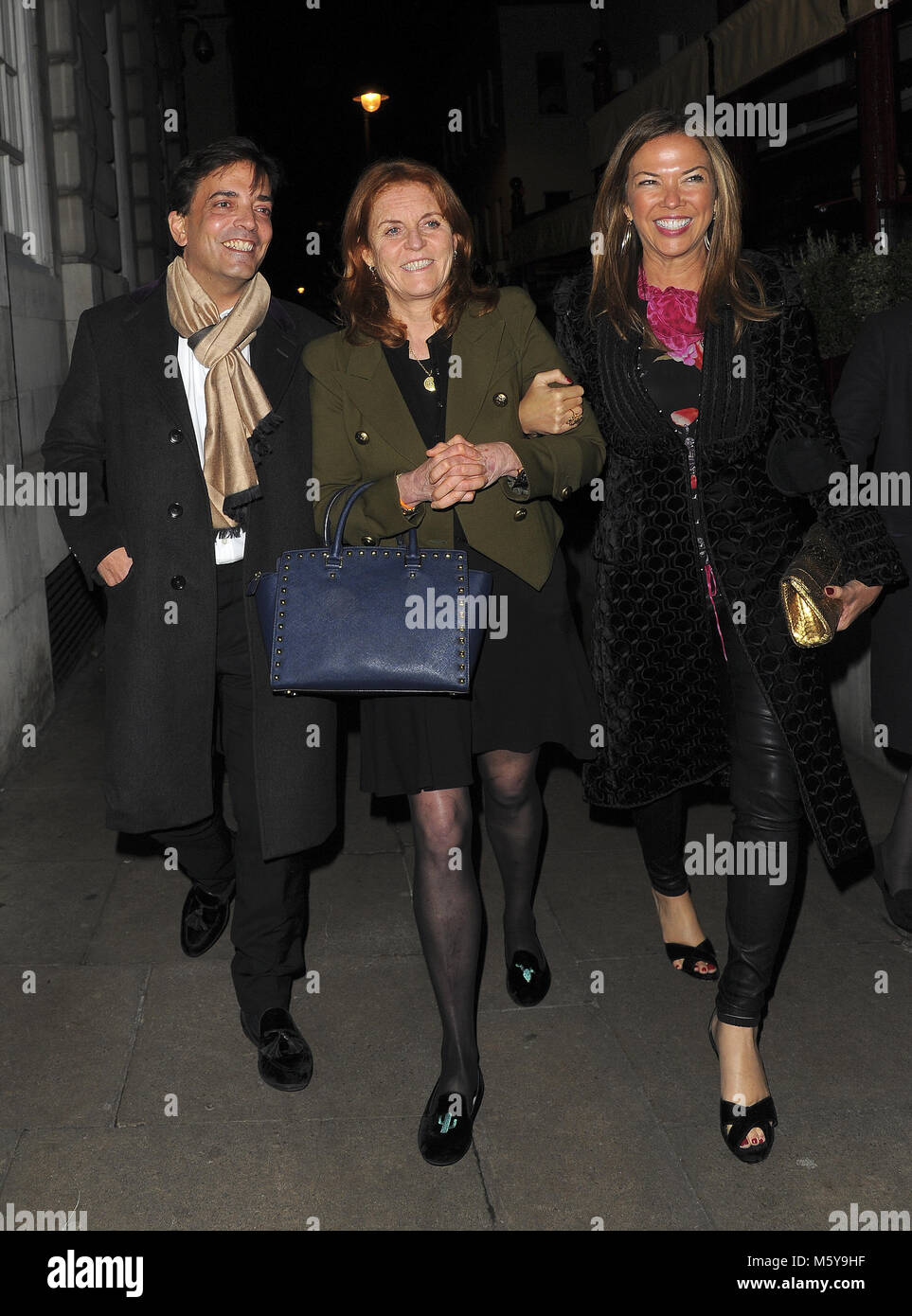 A worse for wear Sarah Ferguson leaves Lou Lou's Private members club