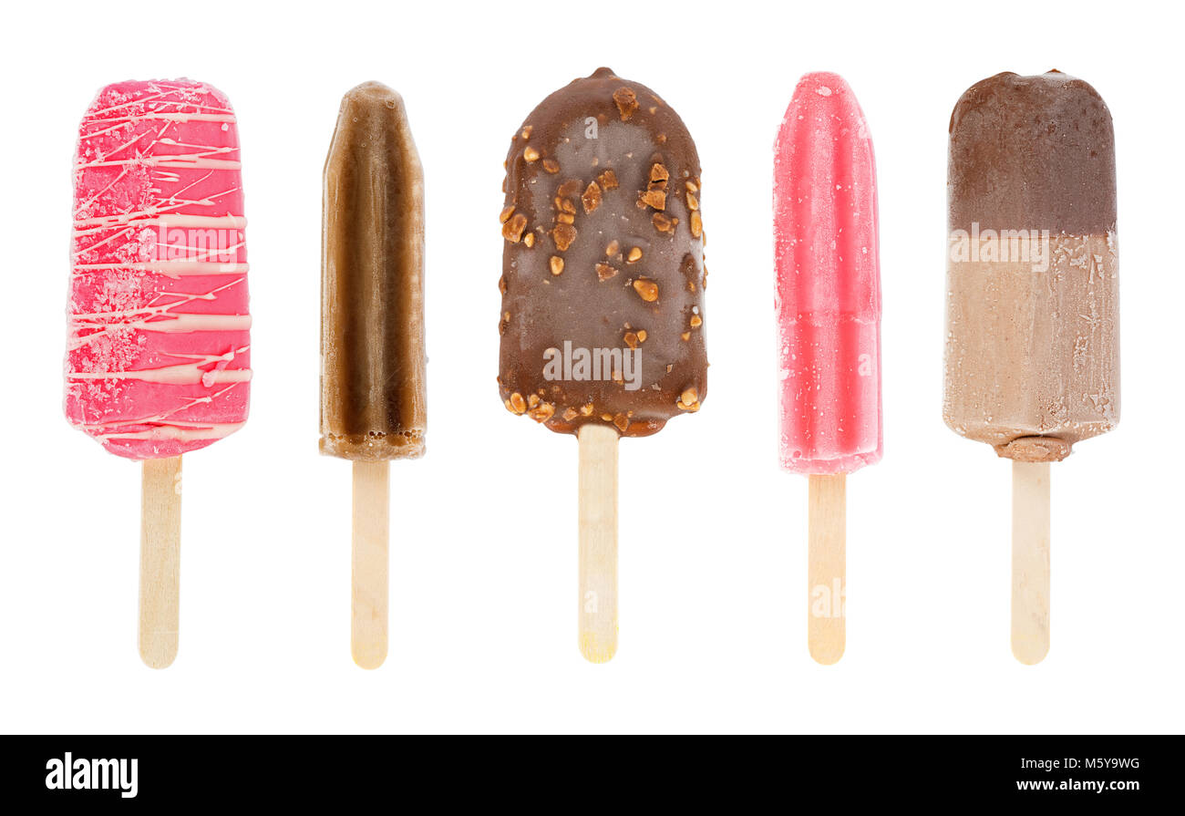 Wooden Icecream Sticks Isolated On White Background Stock Photo - Download  Image Now - iStock