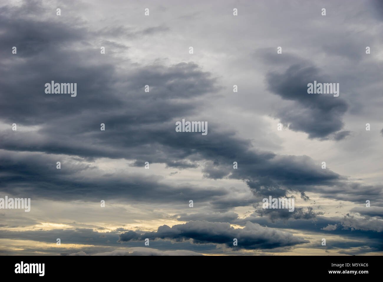 Rain clouds spread over the sky in rainy season Stock Photo