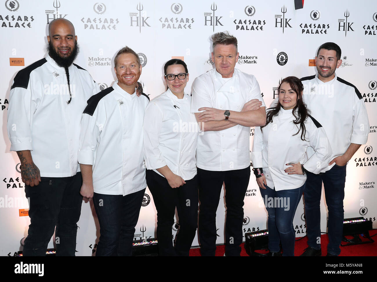 Grand Opening Of Gordon Ramsay Hell S Kitchen Restaurant At Caesars Palace Featuring Emili Milly Medley Benjamin Knack Christina Wilson Gordon Ramsay Michelle Tribble Nick Peters Bond Where Las Vegas Nevada United States