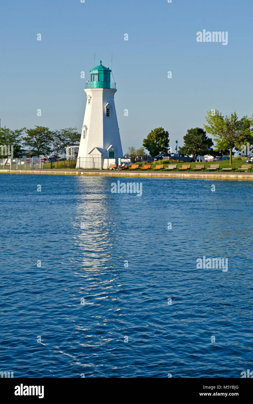 Lighthouse in Port Dalhousie, St. Catharines, Ontario, Canada. On Lake