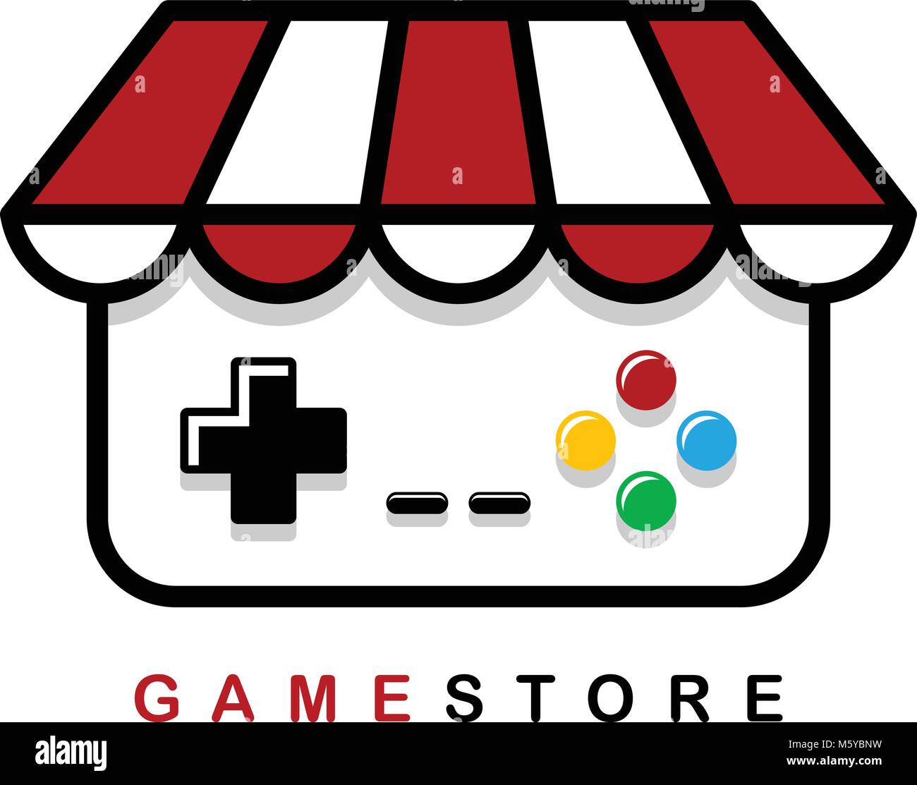 video game shop theme logo template vector Stock Vector Image & Art Alamy