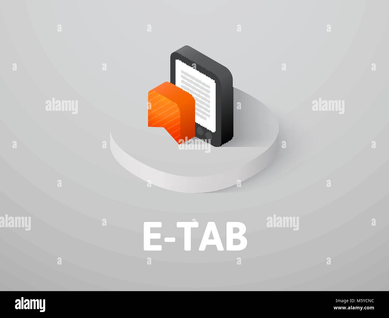 E-Tab isometric icon, isolated on color background Stock Vector Image ...