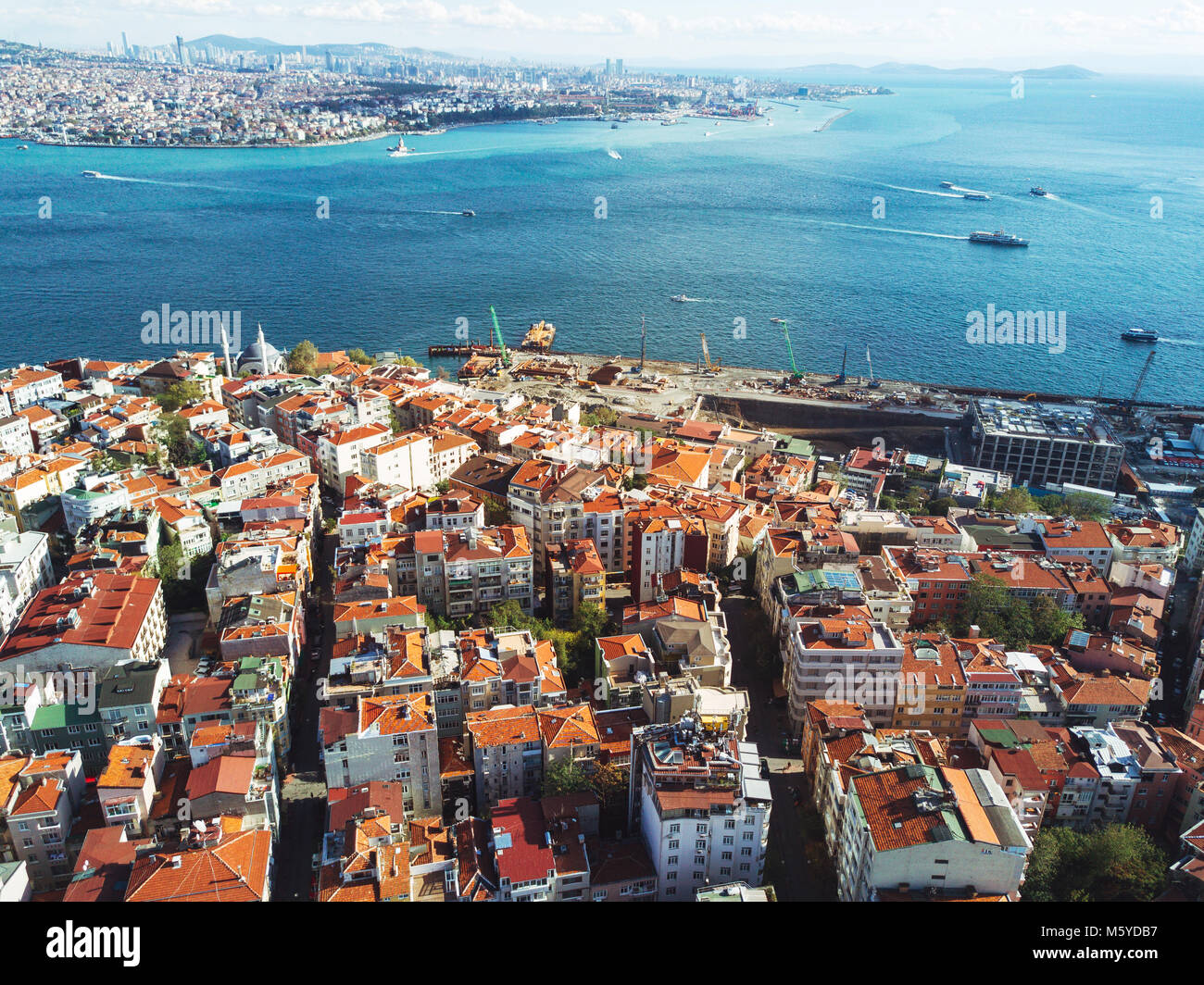 Istanbul and Bosphorus from a bird's eye view Stock Photo - Alamy