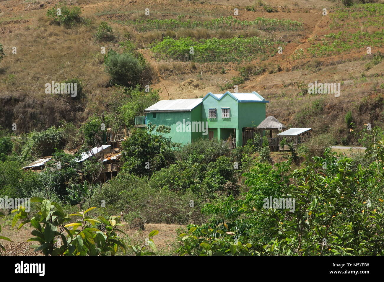A village on Madagascar island Stock Photo - Alamy