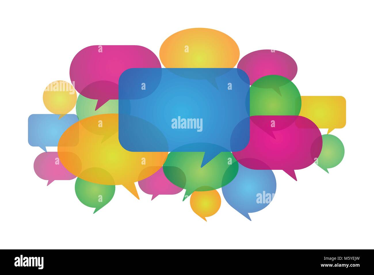 Colorful Speech Bubbles Stock Vector Image & Art - Alamy