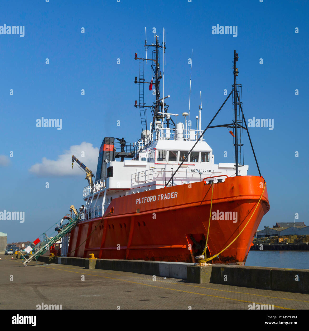 Offshore Supply Ship Putford Voyager. Stock Photo